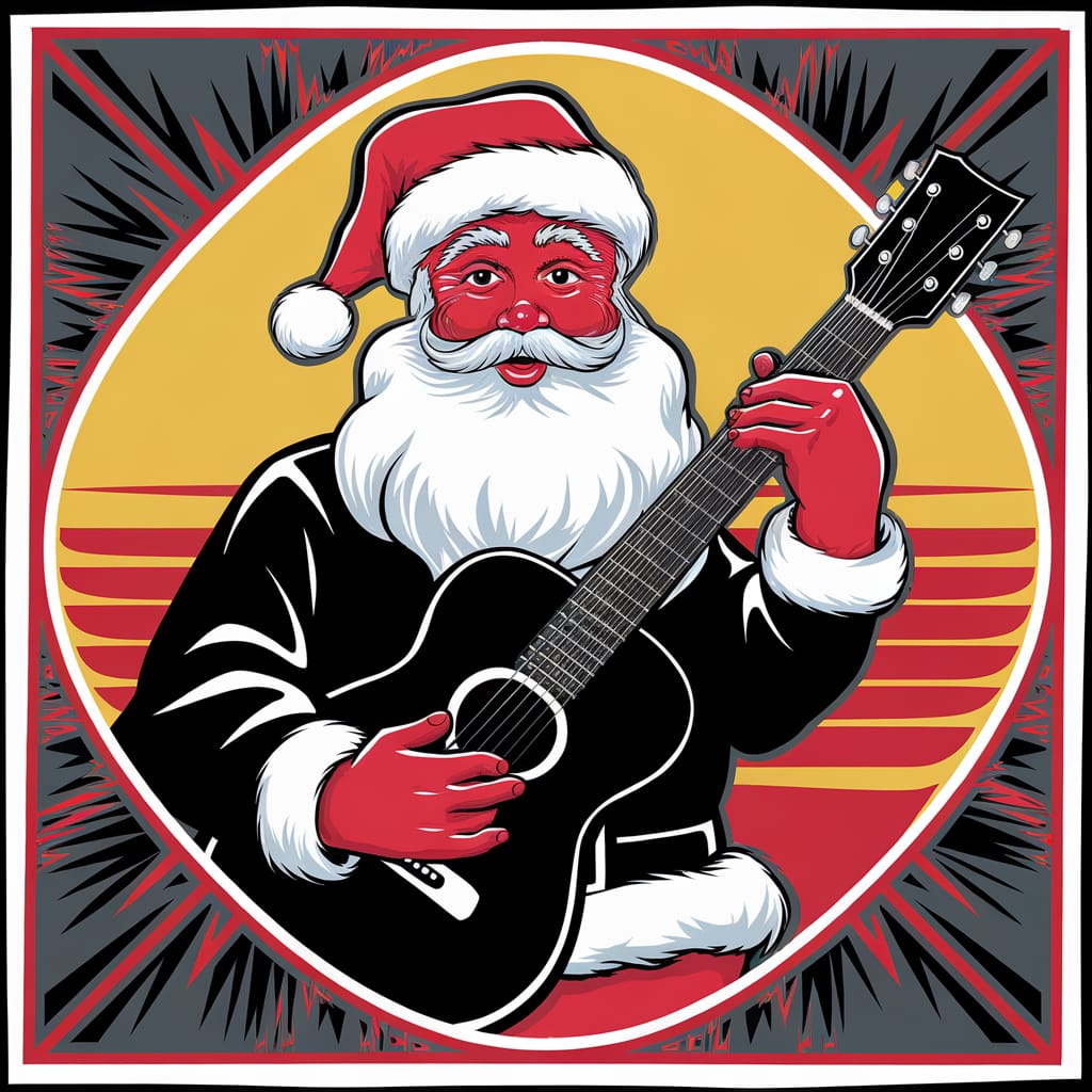Santa with Guitar